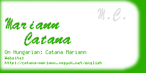 mariann catana business card